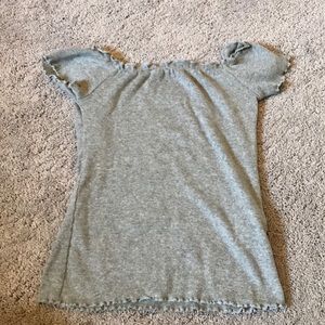 Light Gray off the shoulder shirt